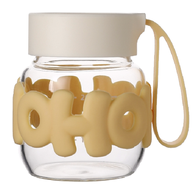 ins风带刻度便携玻璃杯