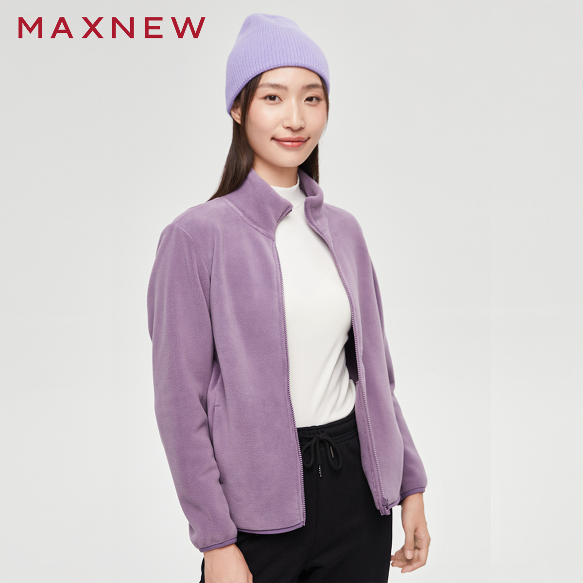 MAXNEW摇粒绒潮流百搭茄克