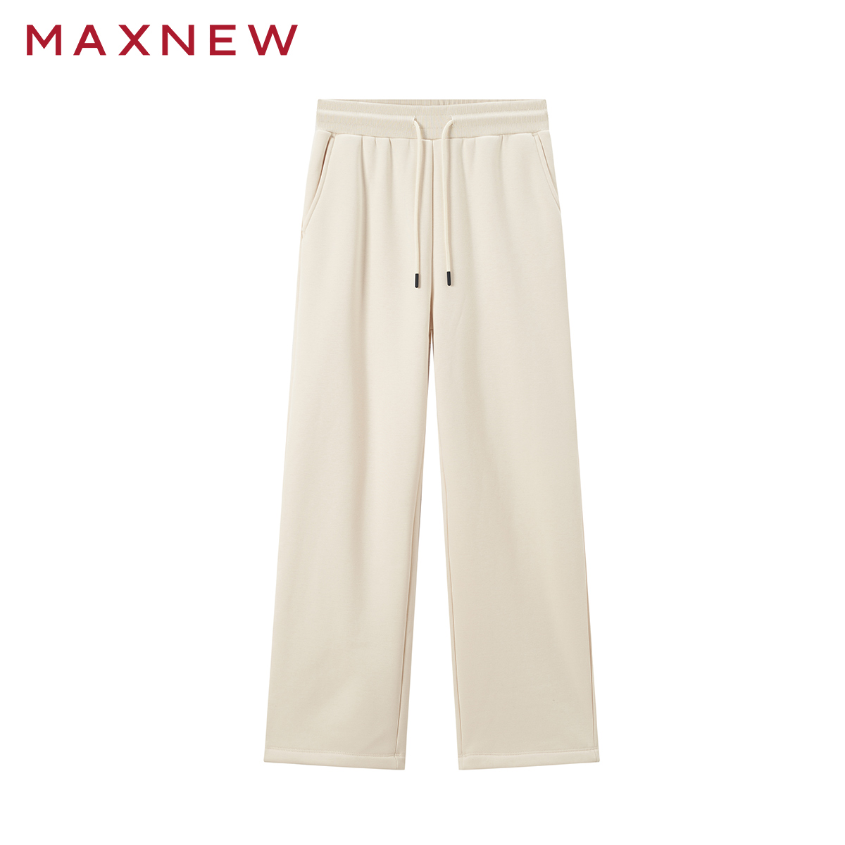 【门店同款】马恩MAXNEW女装新款裤子女秋冬休闲裤摇粒绒直筒加绒