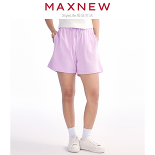 【门店同款】马恩MAXNEW女装2024夏季新款短裤运动居家美式休闲裤