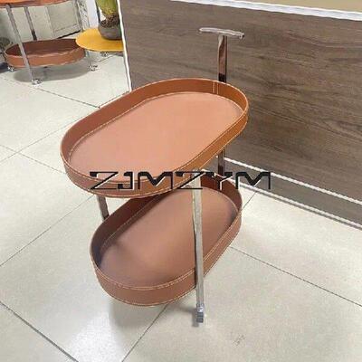 Light Luxury Stainless Steel Removable Sofa Side Trolley