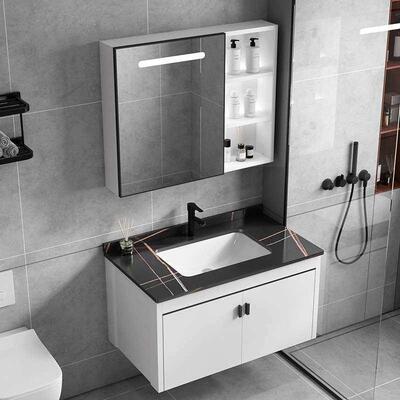 White Space Aluminum Bathroom Cabinet Small Apartment Bathro