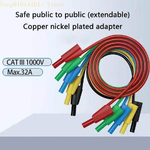 28GF strong 4mm Banana Plugs Test Cables 5pcs Flexible