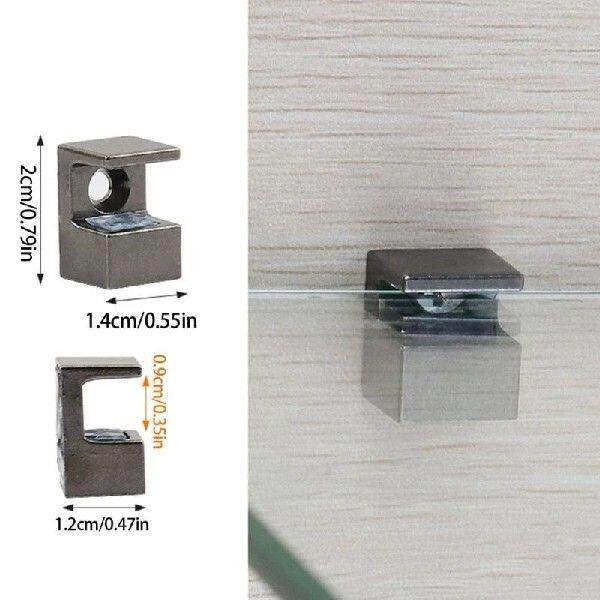 Sturdy Zinc Alloy Glass Clamps 4pcs Adjustable Designs for