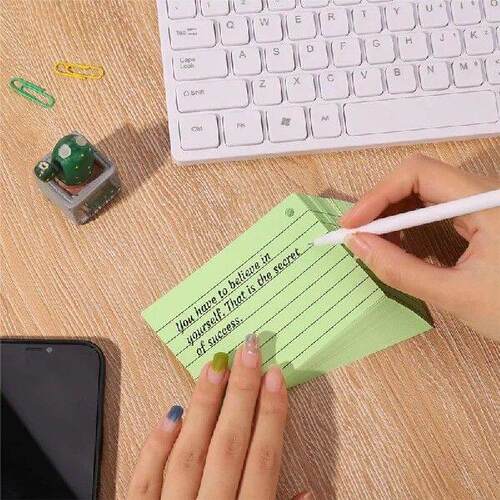 KB-600 Pcs Index Cards With Ring, 3 X 4 Inch Colored A7