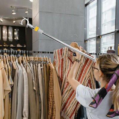 Clothes Hanger Support Rod Hangers Retractable Poles