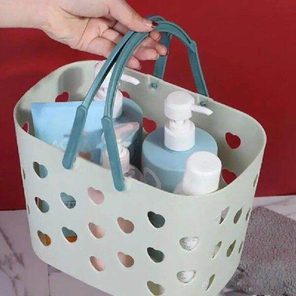 E56E Shower Basket with Handle for Bathroom,Kitchen,College