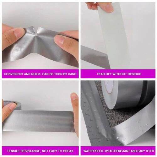 Super Sticky Cloth Duct Tape Silver Gray Waterproof Repair