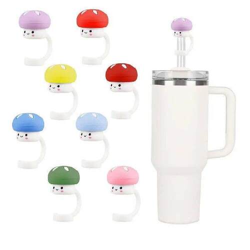 Accessories Reusable Silicone Straw Cover Simple 10mm