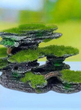 Aquarium Mountain View Stone,Aquarium View Stone, Mossed