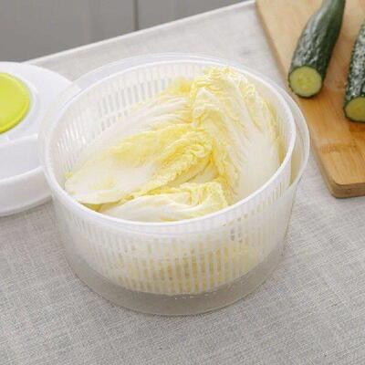 Vegetable Washer with Bowl & Colander Manual Lettuce Dryer
