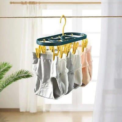 Foldable Clothes Hanger Small Folding Laundry Hangers With