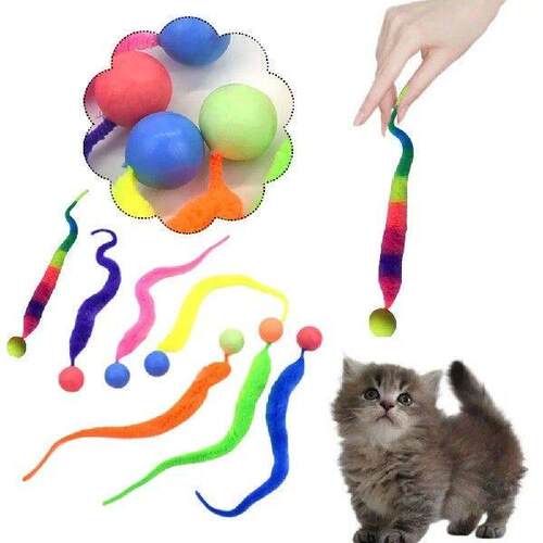 Kitten Interactive Toys Tickle Cat Colorful Bouncing Bite