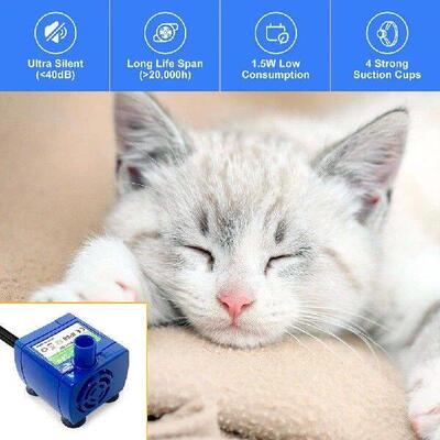 Cat Water Fountain Pump Ultra Quiet Long Lifespan