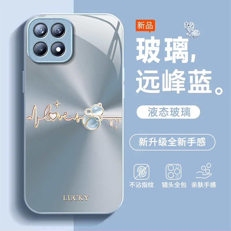 渐变葫芦适用OPPOReno4SE 5G手机壳新款防摔镜头全包男女挂绳液态玻璃硬壳保护套高级感时尚个性小众情侣网红