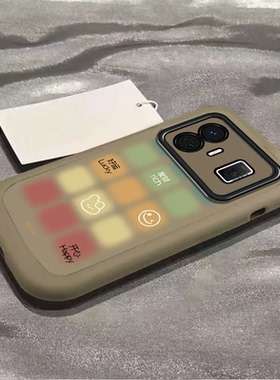 适用真我GTneo5手机壳realmeGTneo3/2新款晕染彩色格子硅胶保护套软壳男个性潮女oppo防摔全包realmeneo5创意