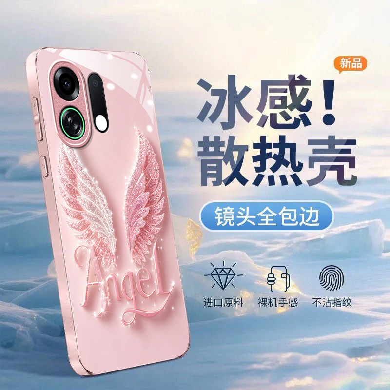 天使翅膀适用OPPOK13TurboPro手机壳k12/11x新款K13s全包k10活力版k9pro全包防摔k7软壳oppor15高级感oppor17
