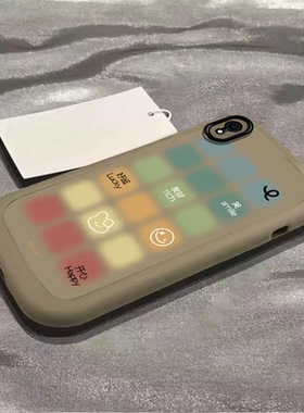 适用苹果XR手机壳iPhoneXR保护套RX新款硅胶iPXR全包防摔iPoneXR专用xa叉晕染格子r外壳cr男女xe挂绳xl网红X2