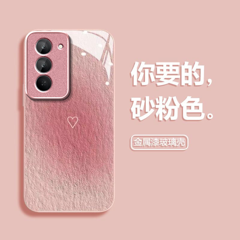 油画爱心适用红米Note15R手机壳红米Note14/13/12pro+新款12/11r玻璃note10/9高级5g防摔11se硬壳turbo3/4Pro