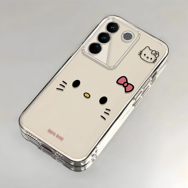 可爱kt猫适用vivoS16Pro手机壳新款V2245A防摔镜头全包男女挂绳创意透明保护套高级感时尚潮外壳个性网红情侣