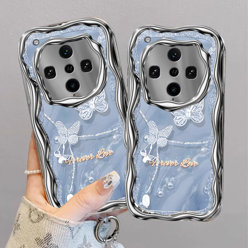 爱心蝴蝶适用OPPOFindX8Ultra手机壳oppofindx8s+新款高级oppofindx7pro全包防摔x5pro天玑版x6pro软壳x3pro
