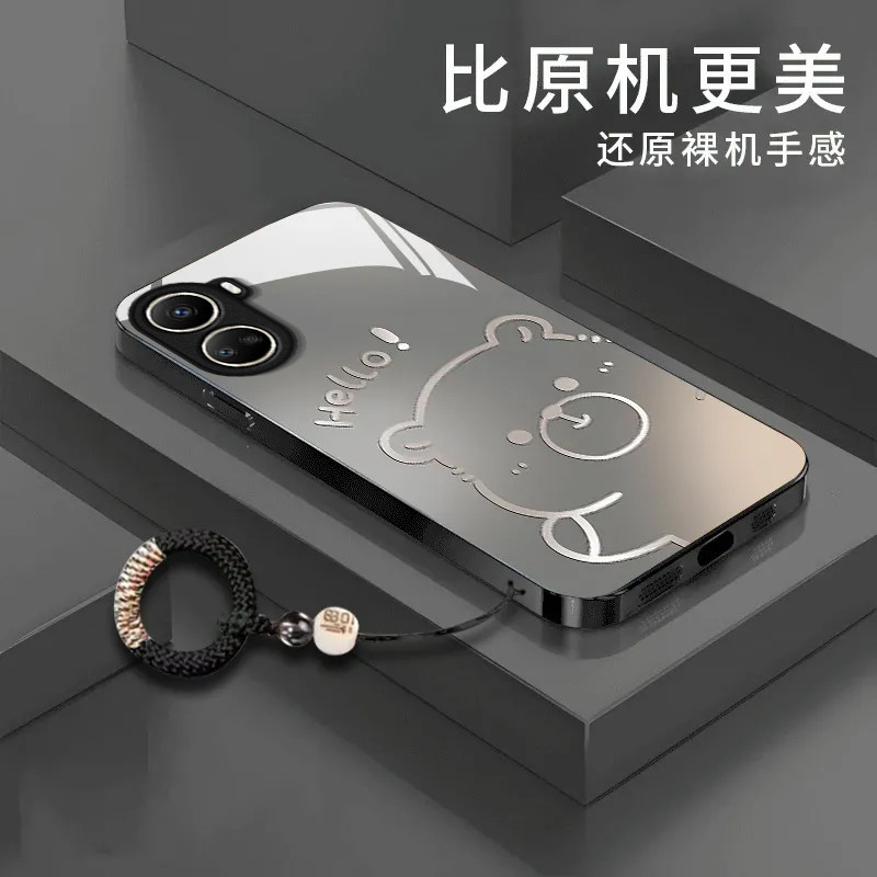 渐变水豚适用华为Nova10SE手机壳新款BNE-AL00防摔镜头全包男女带挂绳液态玻璃保护套高级感时尚硬壳小众情侣