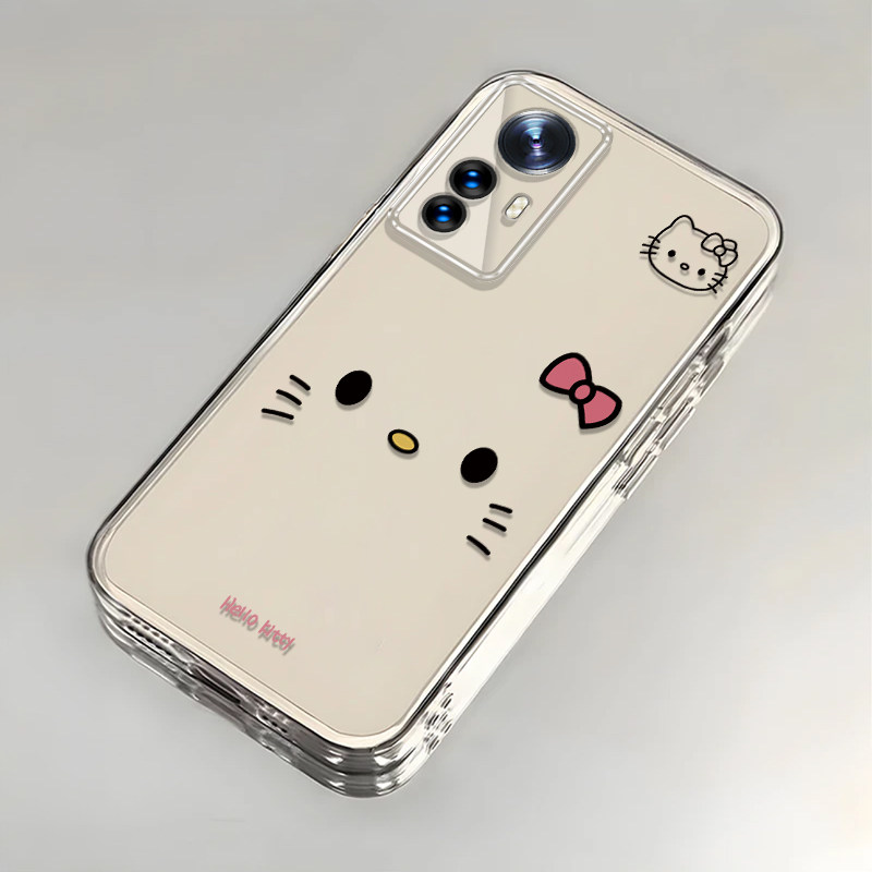 可爱kt猫适用小米12Pro手机壳新款2201122C防摔镜头全包男女挂绳创意透明软壳保护套高级感时尚个性小众情侣