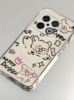 奔跑小狗适用一加10Pro手机壳新款NE2210防摔镜头全包男女挂绳创意透明软壳保护套高级感时尚个性小众情侣潮