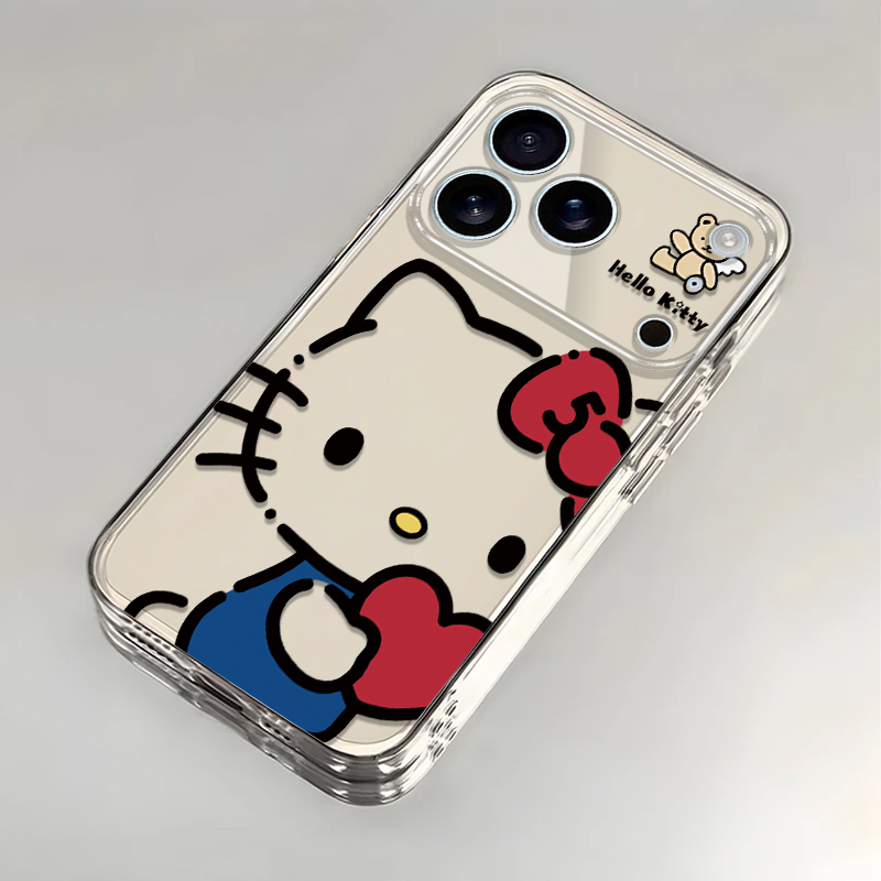 小熊kt猫适用苹果17promax手机壳iPhone16/15pro新款14男女13全包防摔12pro软壳11时尚xr高级感ip6s/7/8plus