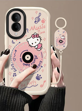 光碟猫咪适用vivoY36s手机壳y36i新款y35m+高级y33/y31/y3s全包y32/y30/y20防摔y36c软壳y33e保护y305g带挂绳