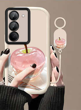 水晶苹果适用红米Note15R手机壳红米Note14/13/12pro+新款12/11r高级note10/9全包5g防摔11se软壳turbo3/4Pro