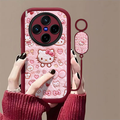 可爱kt猫适用vivoX300Pro手机壳vivox200/x100ultra新款x90s/x80pro+高级x50x30防摔x27软壳x60/x70t套xNote