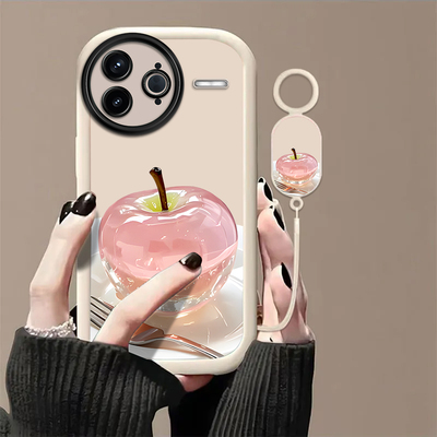 水晶苹果适用红米K80至尊版手机壳红米k70/k60/k50pro新款k40s高级k30iRedmi红米14r/13r/12r防摔红米14c/13c