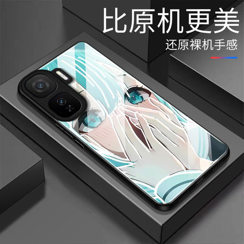 初音未来适用iQOONeo11手机壳iqooneo10pro+/9spro/855竞速版新款iqooneo8/7/6se玻璃硬壳iqooneo5高级感neo3