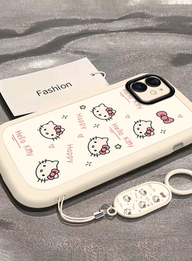 适用苹果11手机壳iPhone11Pro新款ip十一ProMax可爱kt猫硅胶套ipone全包防摔高级感小众钢化膜pr0Max平果po女