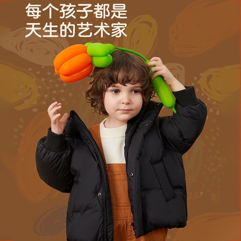 儿童秋冬中长款过膝加厚保暖棉服