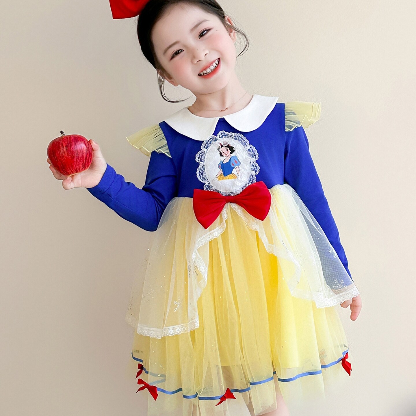 巴拉妮琪2026女童春款白雪公主裙图片