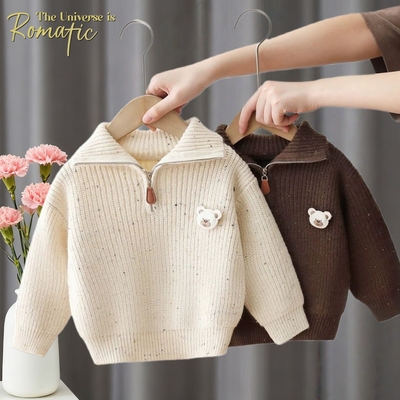 男童毛衣polo拉链衫小童针织衫