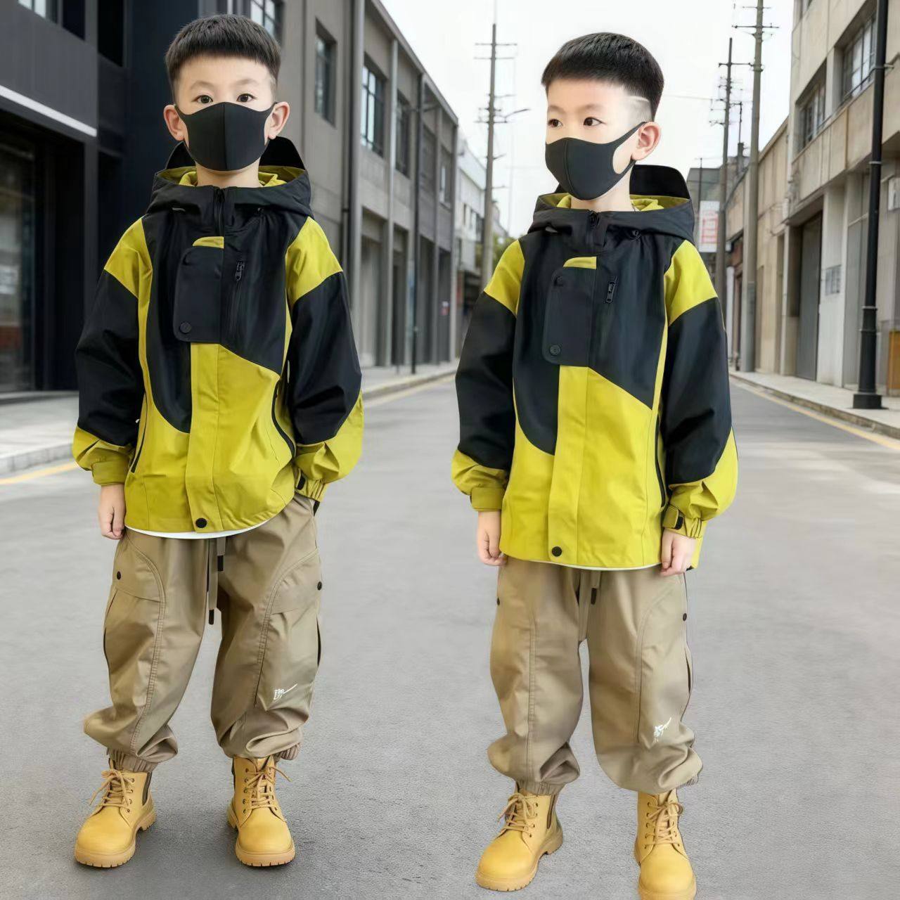 巴拉妮琪2025年新款时尚夹克衫男童连帽风衣外套春秋季儿童上衣潮,童装/婴儿装/亲子装,儿童冲锋衣,淘宝优惠券,粉丝福利购,淘宝优惠卷