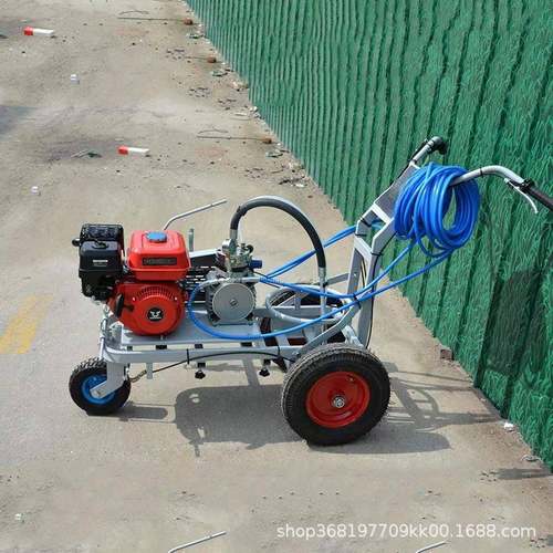 学校球场跑道标线手推式冷喷划线机城市公路停车场单双枪划线机