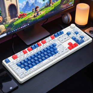 原厂高度PBT热升华键帽104键机械键盘皮卡巴拉全键热插拔