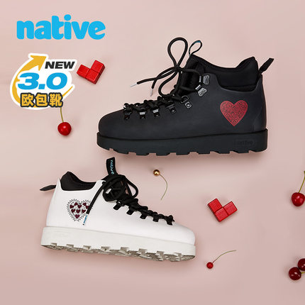 Native秋冬新品情人节欧包靴户外情侣马丁靴男女鞋登山徒步休闲鞋
