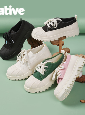 native时尚厚底帆布鞋kimmy情侣低帮贝壳鞋增高户外