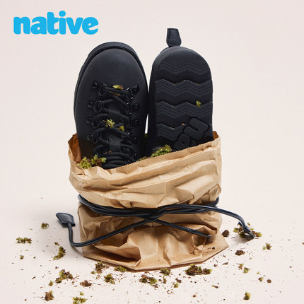 native秋冬经典纯色欧包马丁靴户外亲子徒步休闲鞋防水保暖