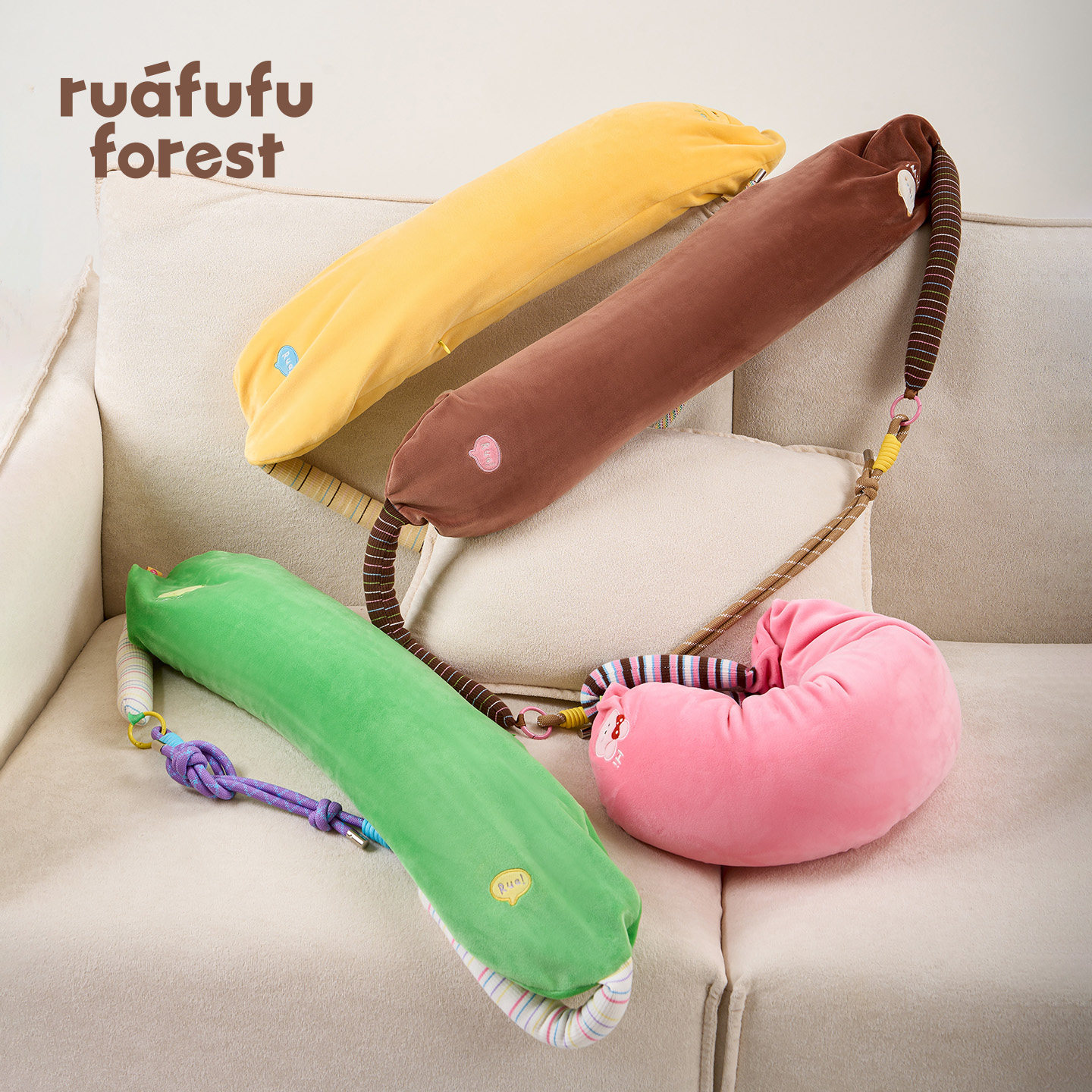 ruafufu forest可爱U型枕潮便携式飞机旅行护颈枕办公室午睡卡通图片