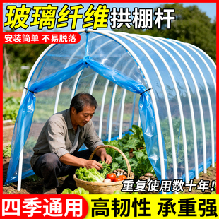 大棚支架拱杆拱棚玻璃纤维杆支架菜棚塑料菜地小菜园家用大棚骨架