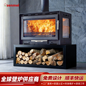senmei欧式 真火壁炉钢板燃木取暖炉家用柴火民宿别墅IMX1L1