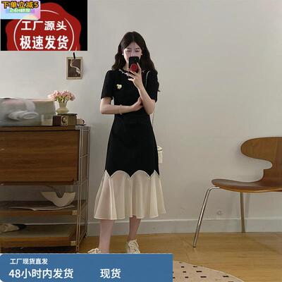 独特漂亮绝美连衣裙女2025新款夏季大码胖mm法式气质显瘦收腰裙子