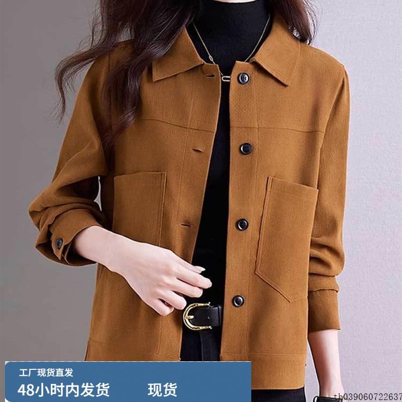 红色短款夹克外套女士春秋季薄款2025新款宽松休闲百搭小个子上衣