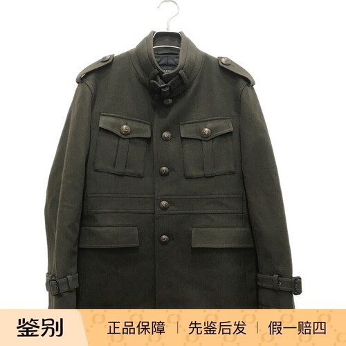 BURBERRY博柏利 【A级】 户外猎装夹克纽扣呢子外套 男女同款 M-L